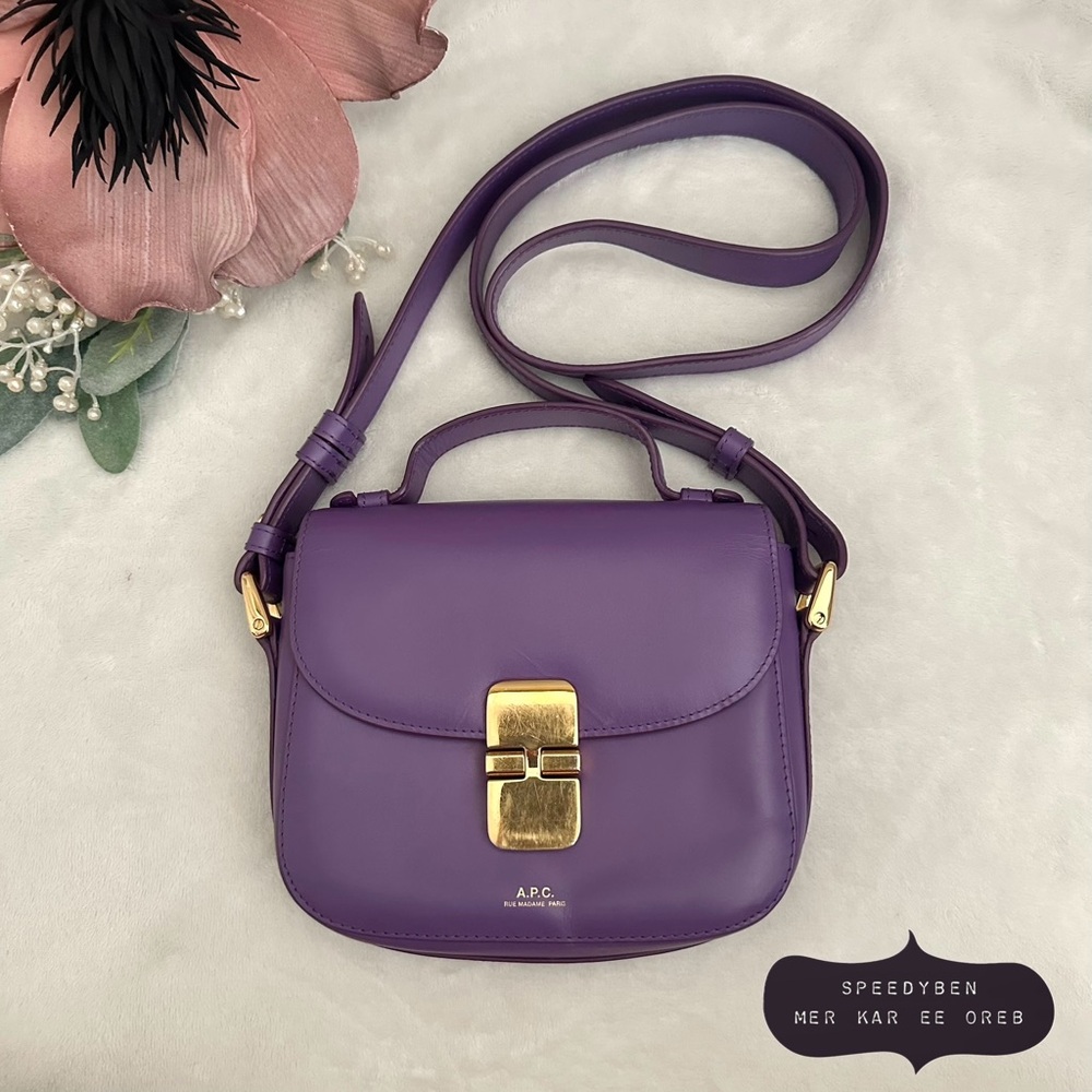 A.P.C. Grace Mini Leather Top Handle Shoulder Bag